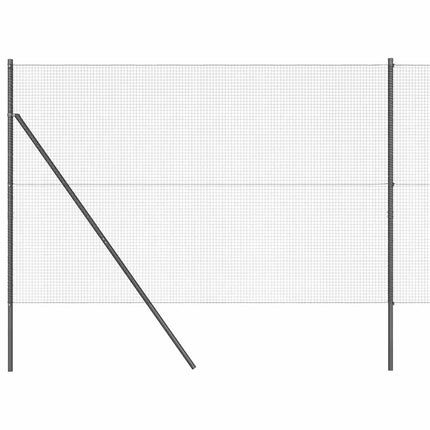 Svejset trådhegn jordfastgørelse 10 x 1,5 m PVC-belagt stål Grå