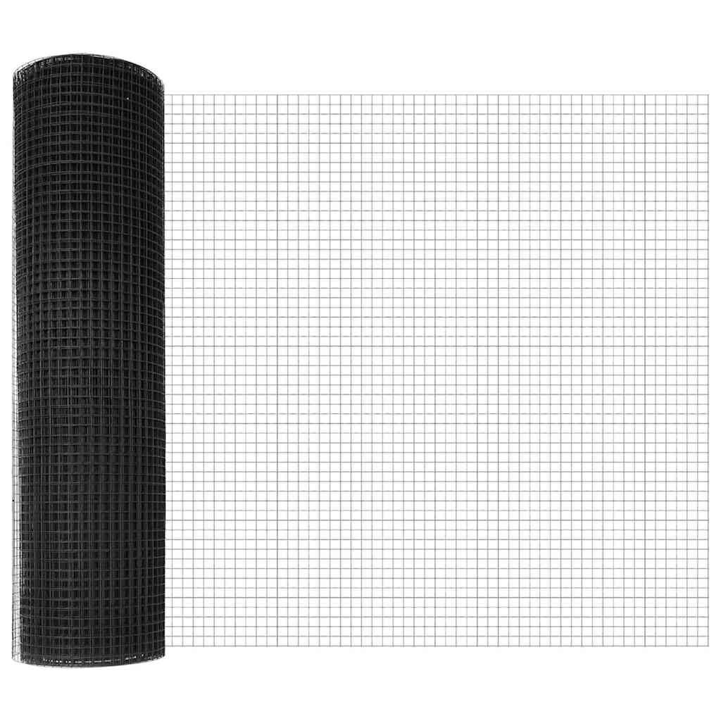 Hegnspæl Grå 25 x 0,4 m (16 x 16 mm mesh) Stål og PVC