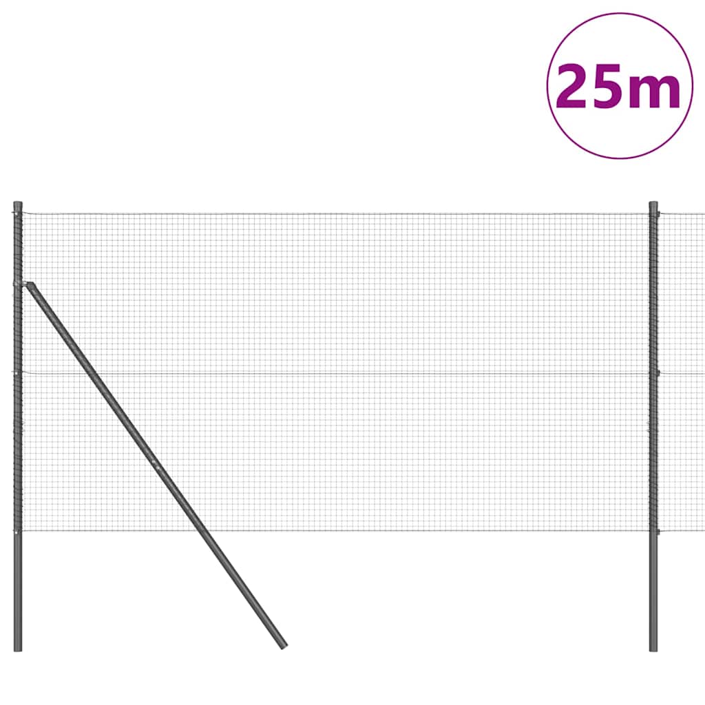 Grundfikseret svejset trådgærde 25 x 1 m (B x H)