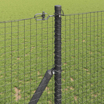 Udendørs svejset trådgitter fodfix 25 x 1 m PVC-belagt stål Grå
