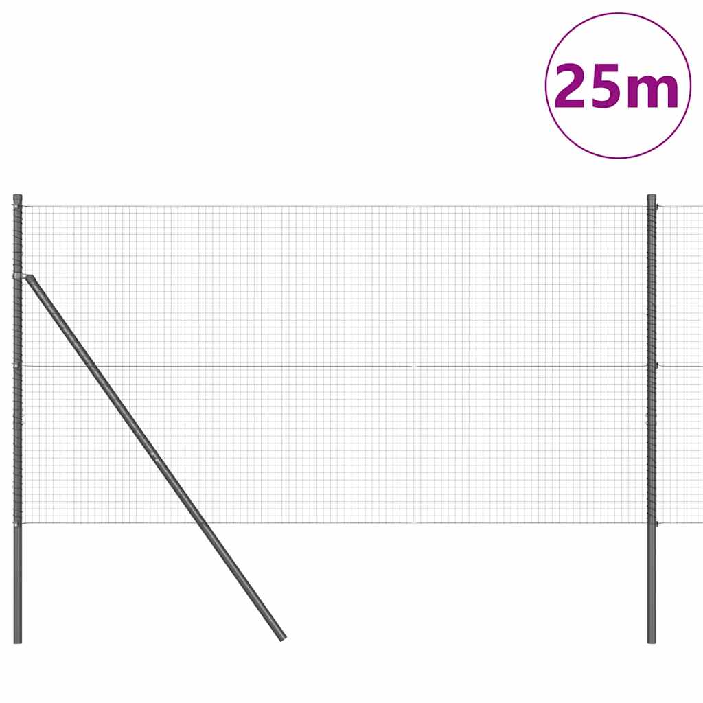 Grundfikseret svejset trådgærde 25 x 1,4 m (B x H)