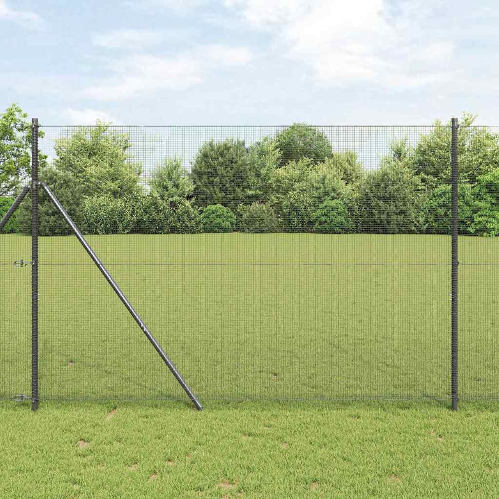Grundfikseret svejset trådgærde 25 x 1,6 m (B x H)