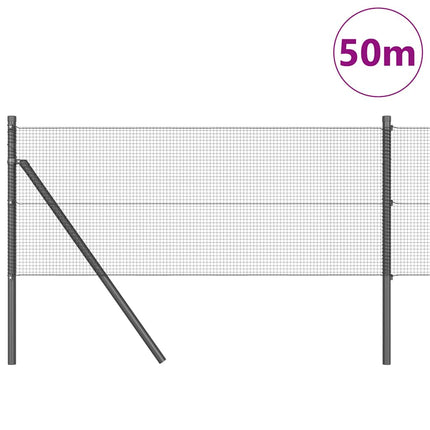 Udendørs svejset trådgitter fodfix 50 x 0,6 m PVC-belagt stål