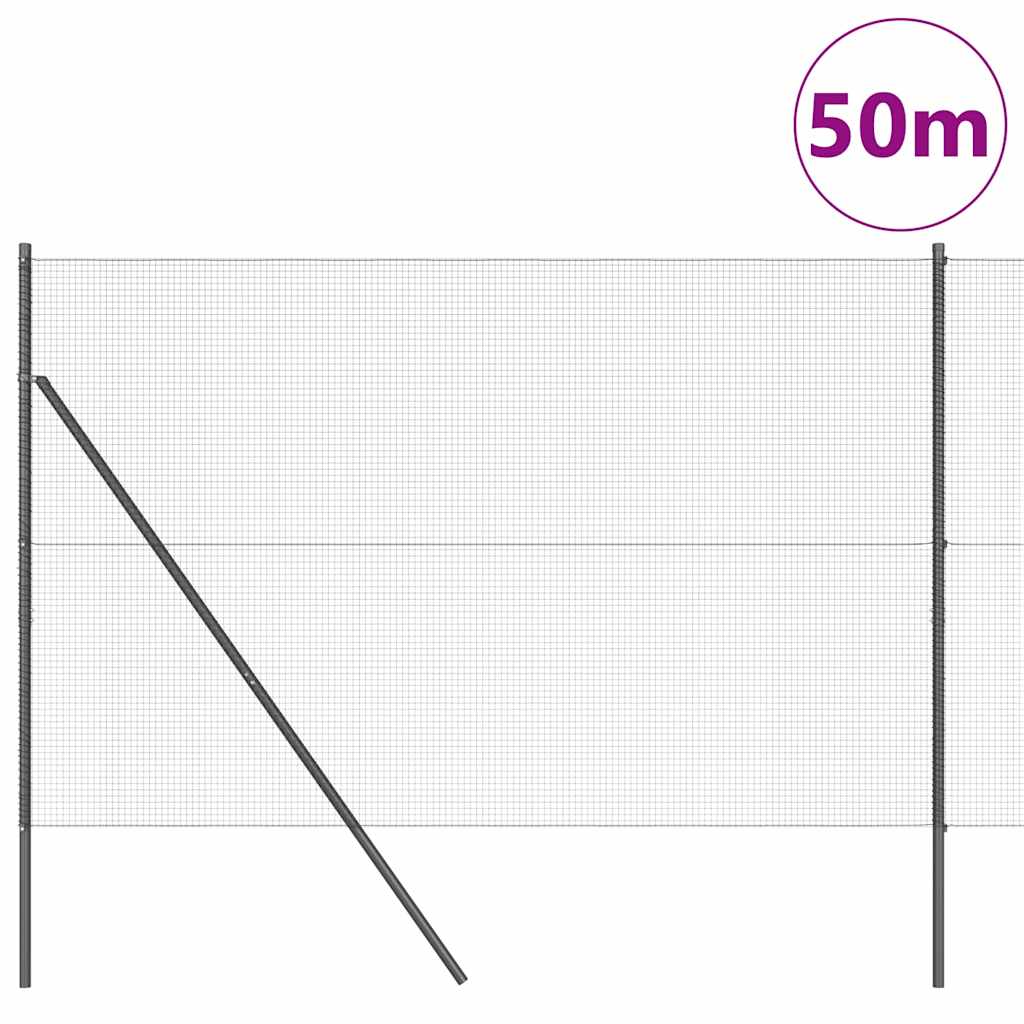 Grundfikseret svejset trådgærde 50 x 1,5 m (B x H)