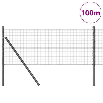 Udendørs svejset trådgitter fodfix 100 x 0,4 m PVC-belagt stål