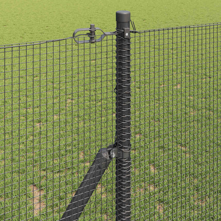 Svejset trådhegn jordfastgørelse 100 x 1 m PVC-belagt stål Grå