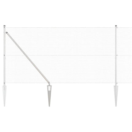 Udendørs svejset trådhegn med pigge 10 x 1,4 m Sølv Mesh