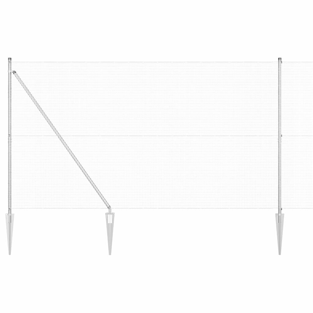 Svejset trådhegn med spidser 10 x 1,6 m (B x H)