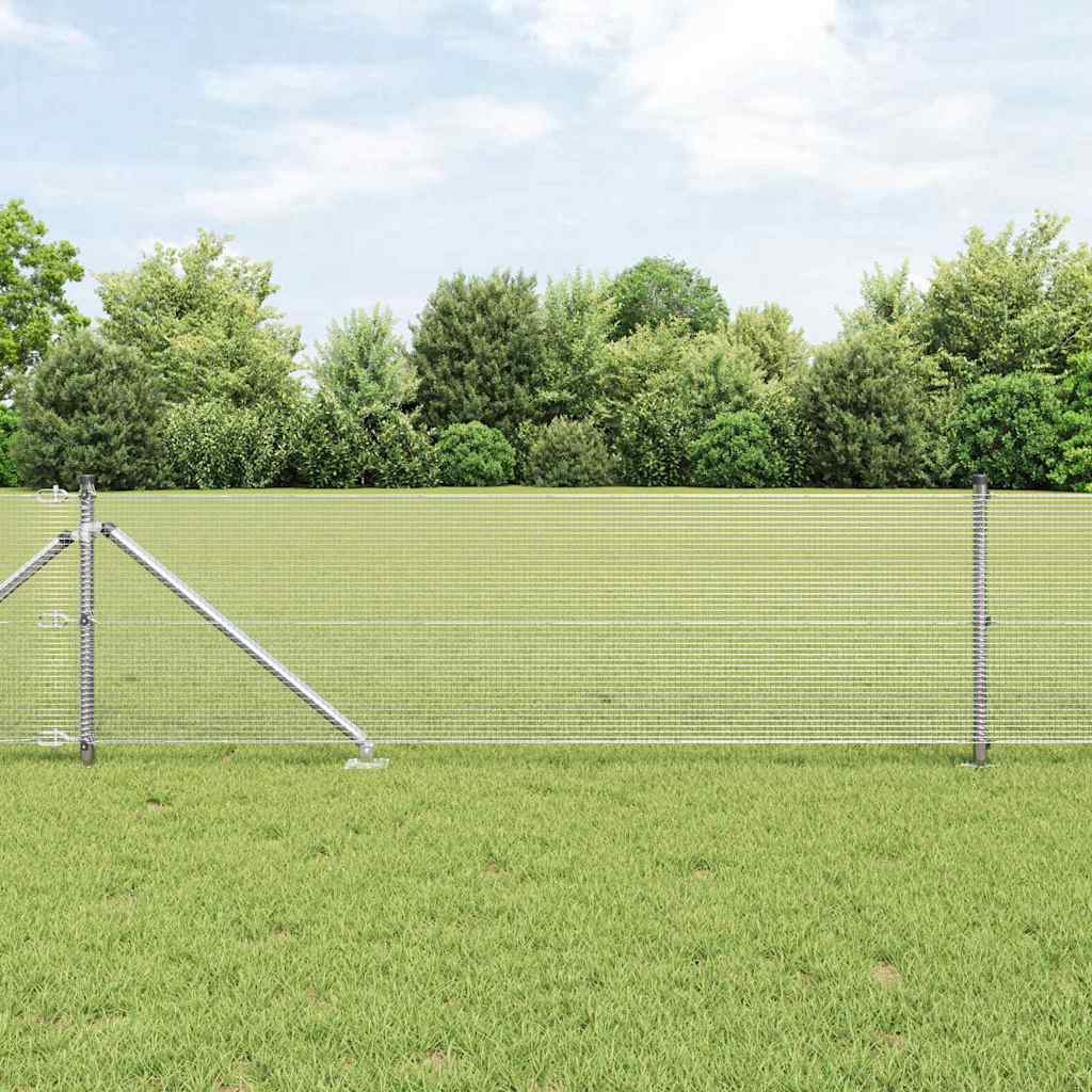 Svejset trådhegn med spidser 25 x 0,5 m (B x H)