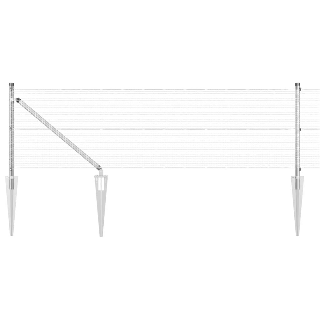 Svejset trådhegn med spidser 25 x 0,5 m (B x H)
