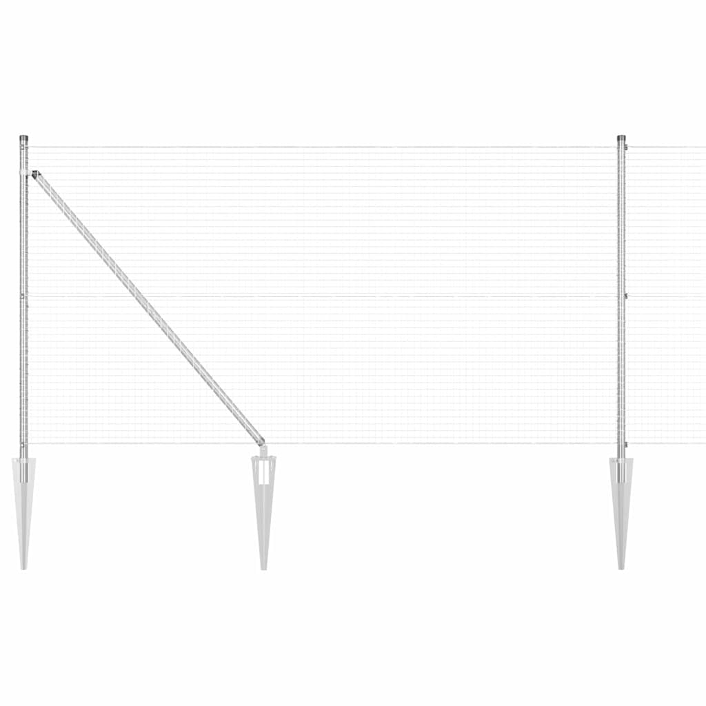 Svejset trådhegn med spidser 25 x 1 m (B x H)