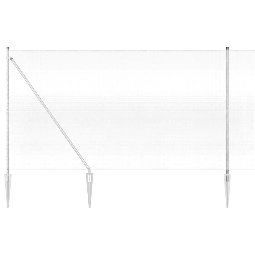 Svejset trådhegn med spidser 25 x 1,5 m (B x H)