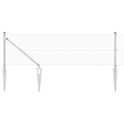 Udendørs svejset trådhegn med pigge 50 x 0,4 m Sølv Mesh