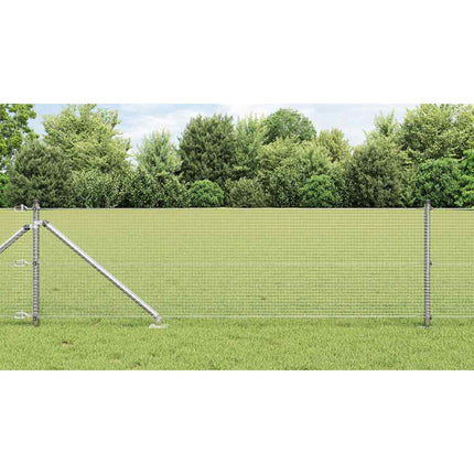 Udendørs svejset trådhegn med pigge 50 x 0,4 m Sølv Mesh