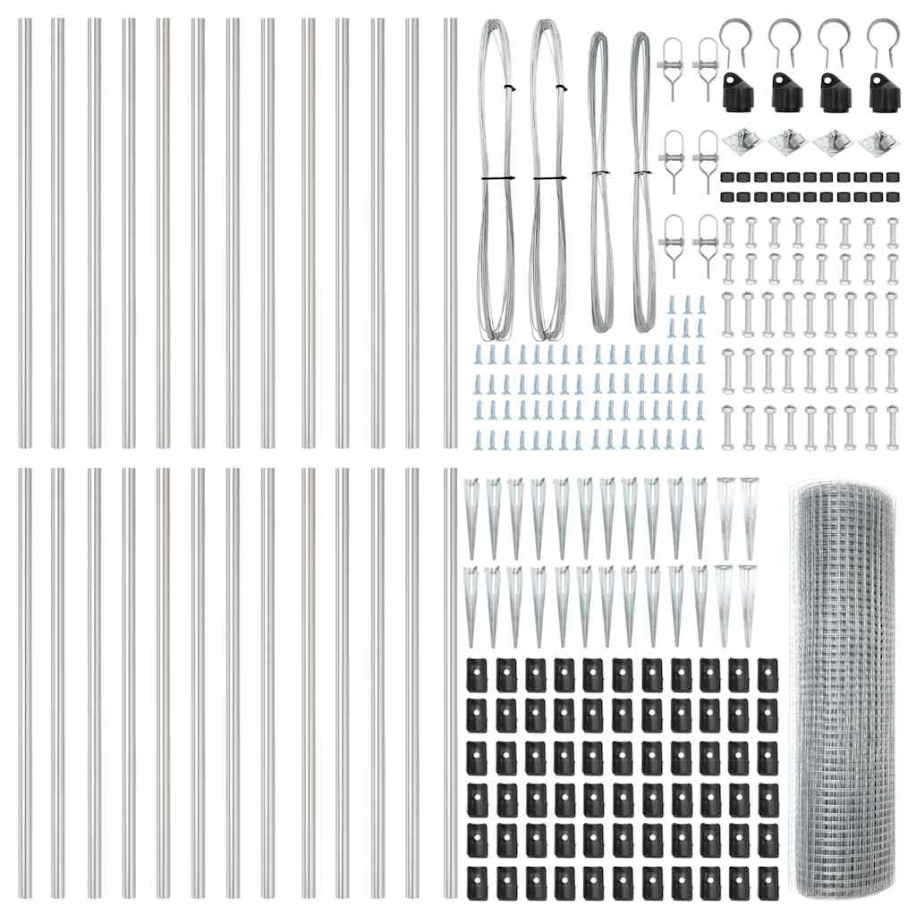 Svejset trådhegn med spidser 50 x 0,8 m (B x H)