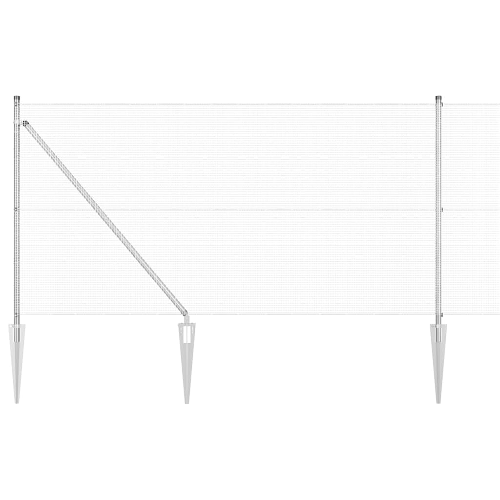 Svejset trådhegn med spidser 50 x 1 m (B x H)