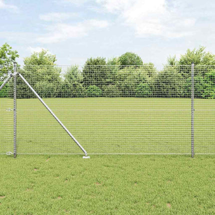Udendørs svejset trådhegn med pigge 50 x 1,4 m Sølv Mesh