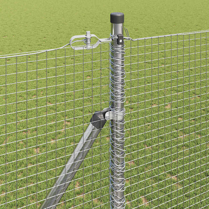 Udendørs svejset trådhegn med pigge 50 x 1,5 m Sølv Mesh