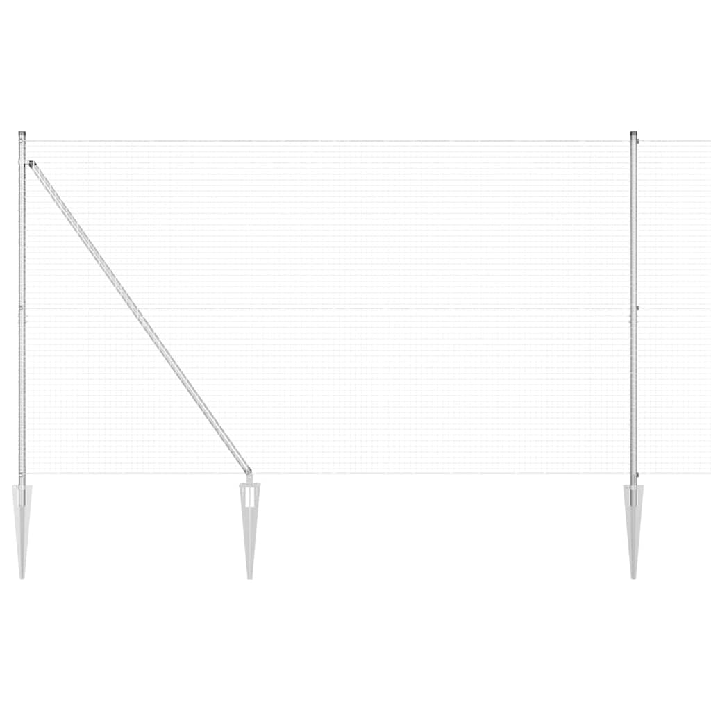 Svejset trådhegn med spidser 50 x 1,5 m (B x H)
