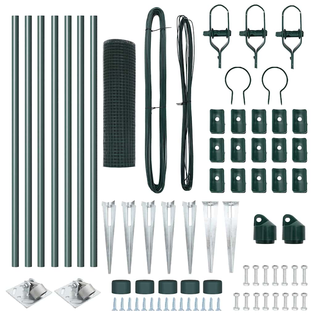 Svejset trådhegn med spidser 10 x 0,5 m (B x H) PVC-belagt Stål