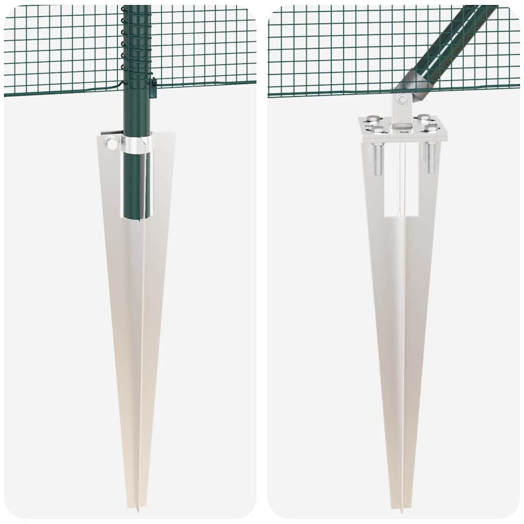 Svejset trådhegn med spidser 10 x 0,6 m (B x H) PVC-belagt Stål