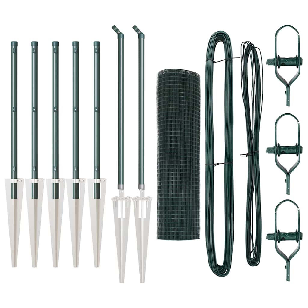 Svejset trådhegn med spidser 10 x 0,6 m (B x H) PVC-belagt Stål