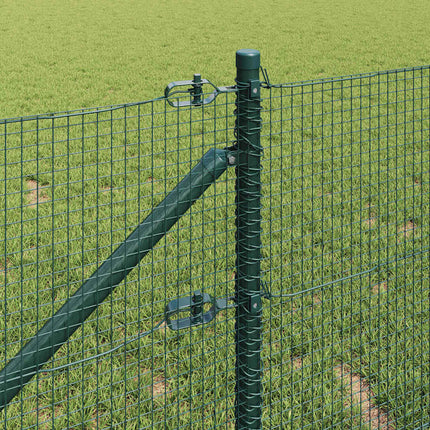 Udendørs svejset trådhegn med pigge 10 x 0,6 m PVC-belagt Stål