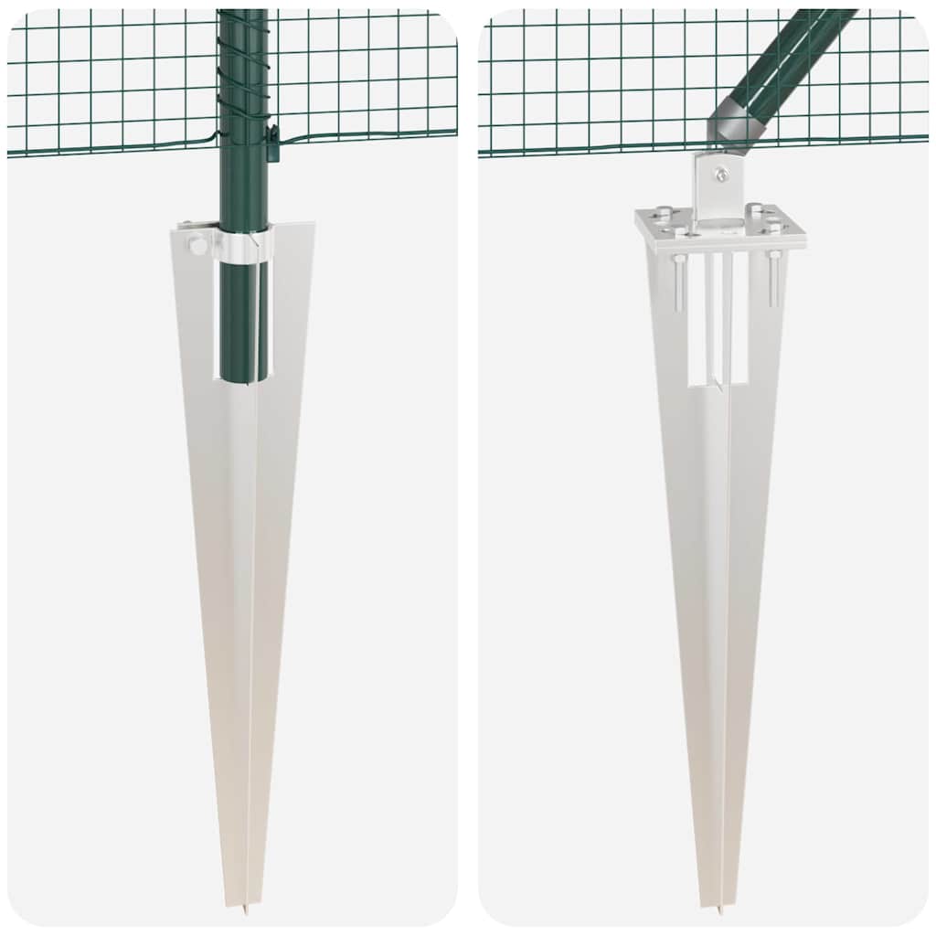 Svejset trådhegn med spidser 10 x 0,6 m (B x H) PVC-belagt Stål