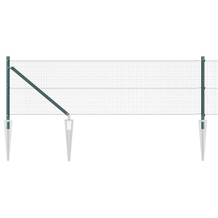 Udendørs svejset trådhegn med pigge 10 x 0,8 m PVC-belagt Stål
