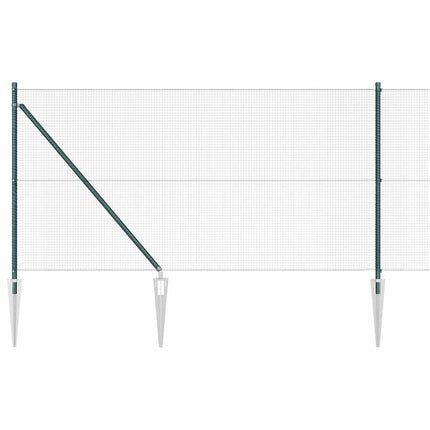 Udendørs svejset trådhegn med pigge 10 x 1 m PVC-belagt Stål