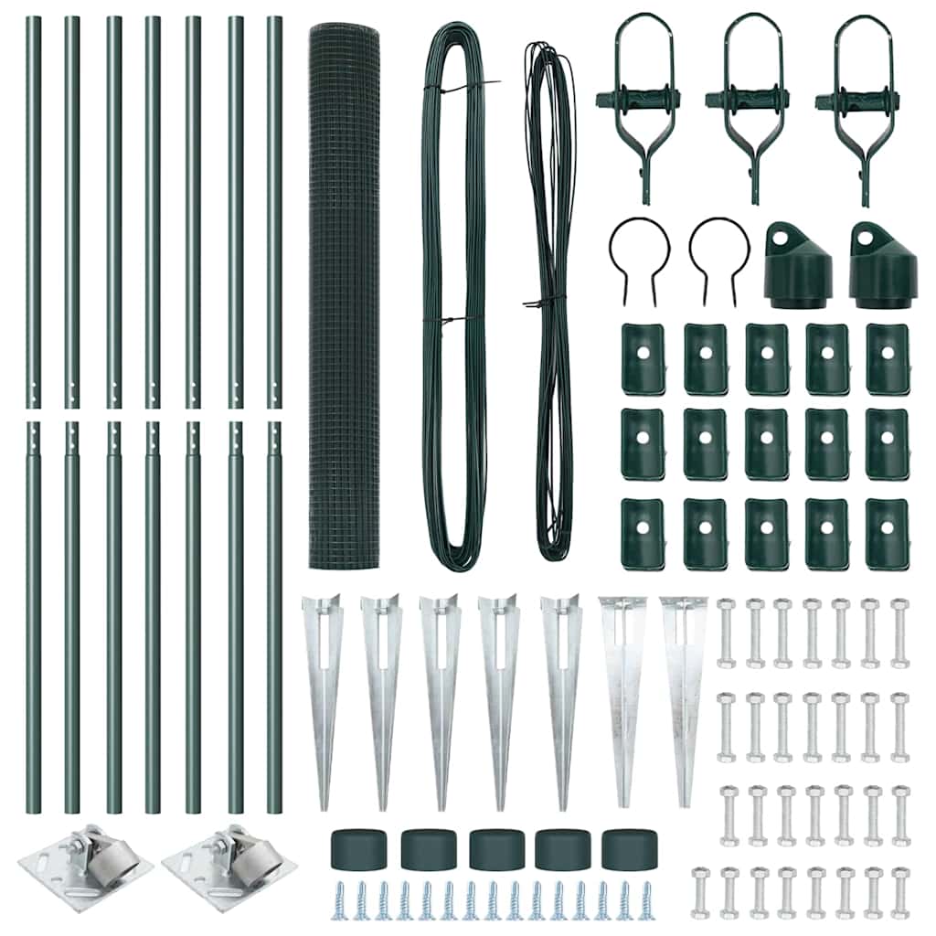 Svejset trådhegn med spidser 10 x 1,4 m (B x H) PVC-belagt Stål