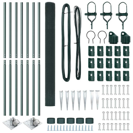 Udendørs svejset trådhegn med pigge 10 x 1,6 m PVC-belagt Stål