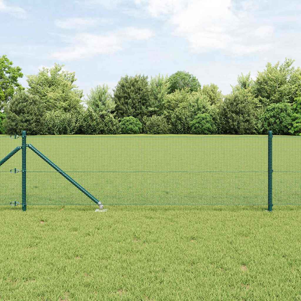 Svejset trådhegn med spidser 25 x 0,5 m (B x H) PVC-belagt Stål