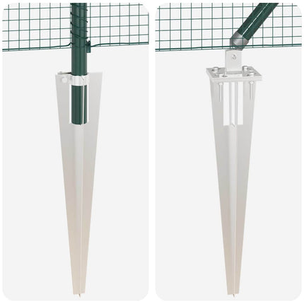 Udendørs svejset trådhegn med pigge 25 x 0,8 m PVC-belagt Stål