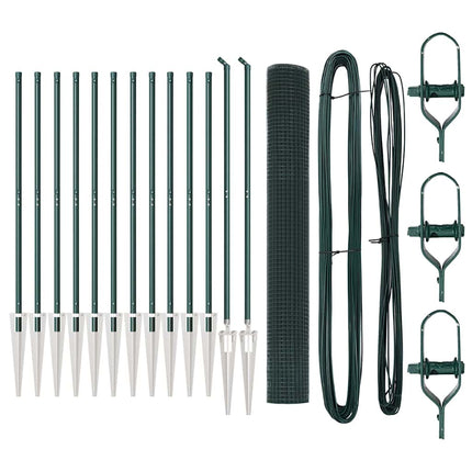 Udendørs svejset trådhegn med pigge 25 x 1,2 m PVC-belagt Stål