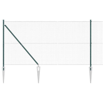 Udendørs svejset trådhegn med pigge 25 x 1,2 m PVC-belagt Stål