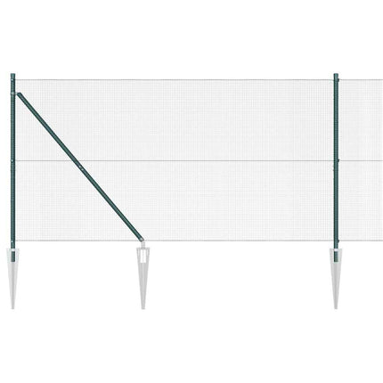 Udendørs svejset trådhegn med pigge 25 x 1,4 m PVC-belagt Stål