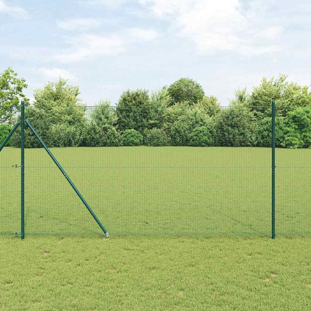 Svejset trådhegn med spidser 25 x 1,4 m (B x H) PVC-belagt Stål