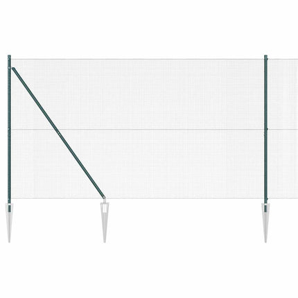 Udendørs svejset trådhegn med pigge 25 x 1,5 m PVC-belagt Stål