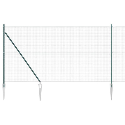 Udendørs svejset trådhegn med pigge 25 x 1,5 m PVC-belagt Stål