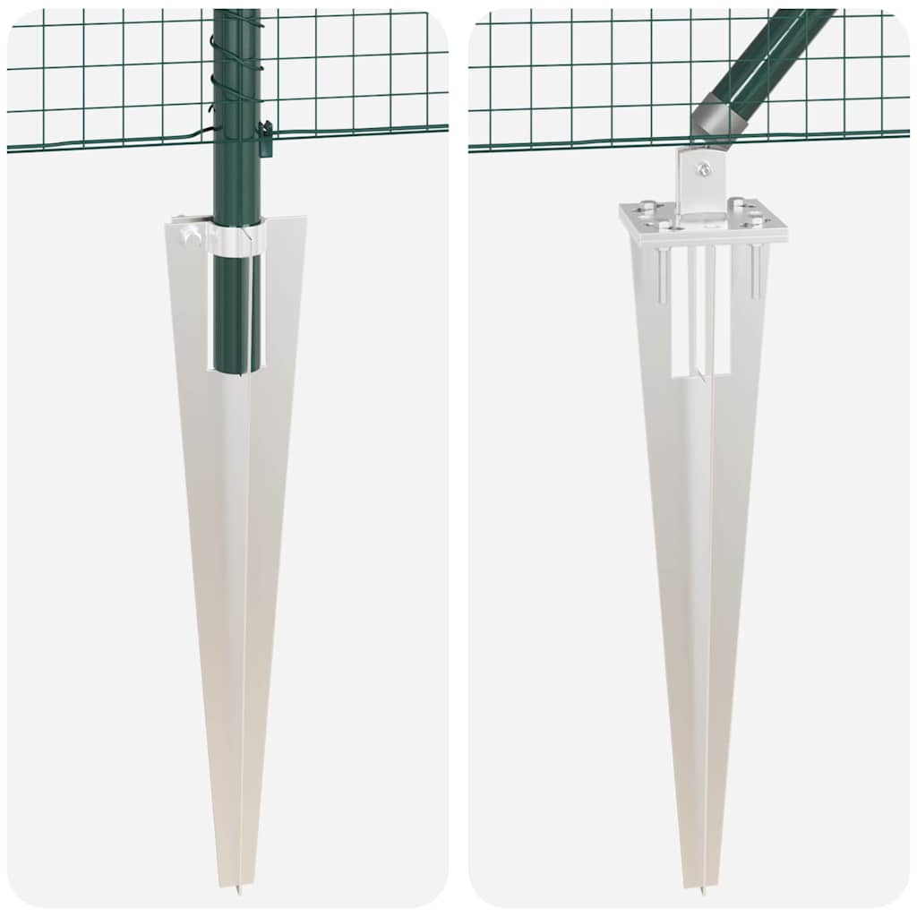 Svejset trådhegn med spidser 50 x 0,4 m (B x H) PVC-belagt Stål