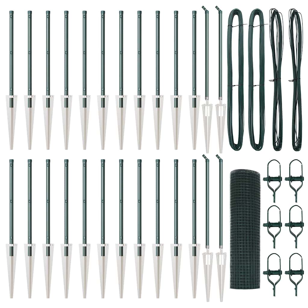 Svejset trådhegn med spidser 50 x 0,6 m (B x H) PVC-belagt Stål