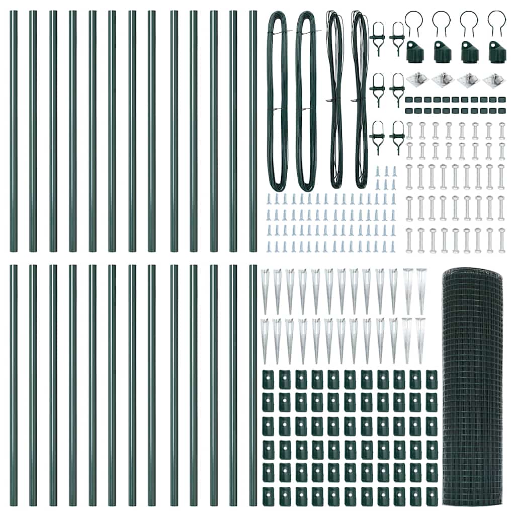 Svejset trådhegn med spidser 50 x 0,6 m (B x H) PVC-belagt Stål