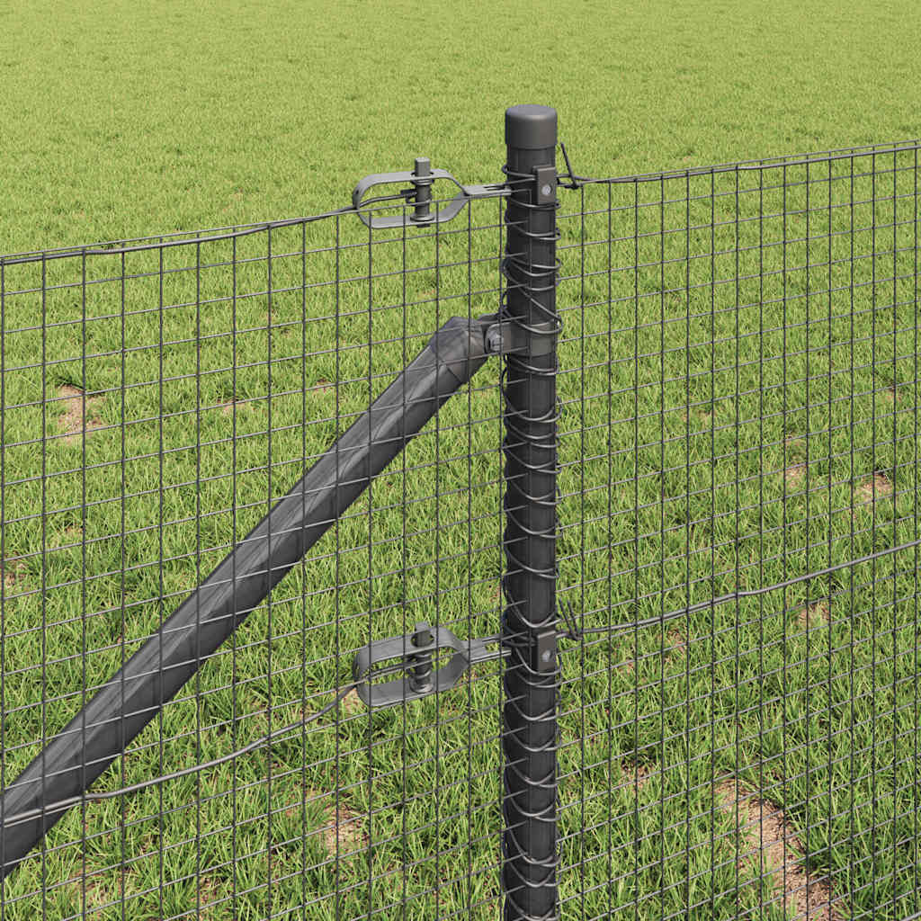 Svejset trådhegn med spidser 10 x 0,5 m (B x H) PVC-belagt Stål