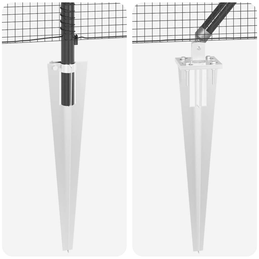 Svejset trådhegn med spidser 10 x 1,2 m (B x H) PVC-belagt Stål