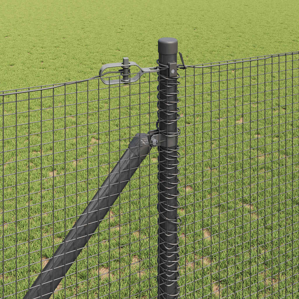 Svejset trådhegn med spidser 10 x 1,2 m (B x H) PVC-belagt Stål