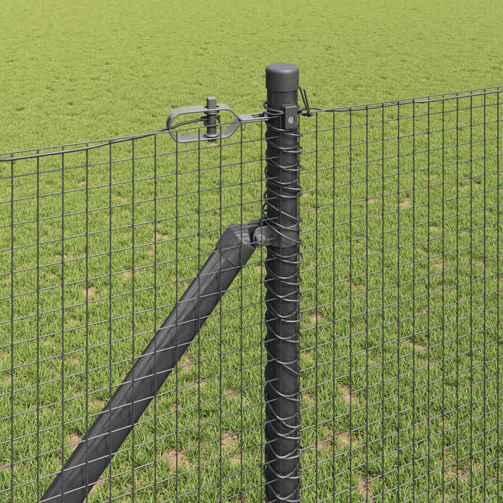 Svejset trådhegn med spidser 10 x 1,2 m (B x H) PVC-belagt Stål
