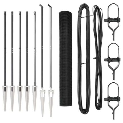 Udendørs svejset trådhegn med pigge 10 x 1,2 m PVC-belagt Stål