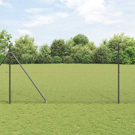 Udendørs svejset trådhegn med pigge 11 x 1,5 m PVC-belagt Stål