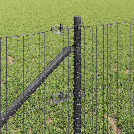 Udendørs svejset trådhegn med pigge 25 x 0,4 m PVC-belagt Stål